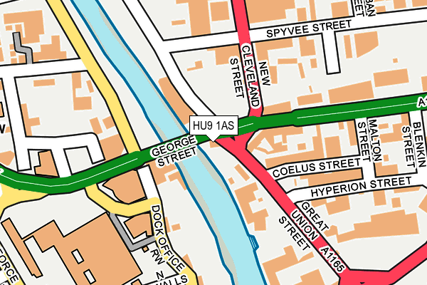 HU9 1AS map - OS OpenMap – Local (Ordnance Survey) HU9 1AS map - OS OpenMap – Local (Ordnance Survey)