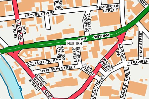 HU9 1BH map - OS OpenMap – Local (Ordnance Survey) HU9 1BH map - OS OpenMap – Local (Ordnance Survey)