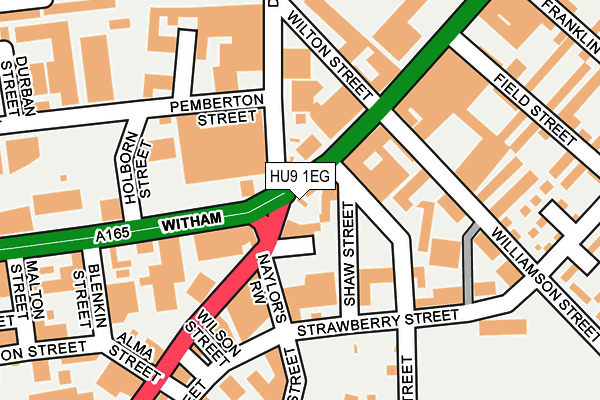 HU9 1EG map - OS OpenMap – Local (Ordnance Survey) HU9 1EG map - OS OpenMap – Local (Ordnance Survey)