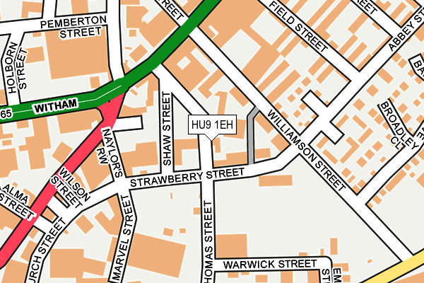 HU9 1EH map - OS OpenMap – Local (Ordnance Survey) HU9 1EH map - OS OpenMap – Local (Ordnance Survey)