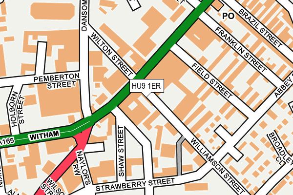 HU9 1ER map - OS OpenMap – Local (Ordnance Survey) HU9 1ER map - OS OpenMap – Local (Ordnance Survey)