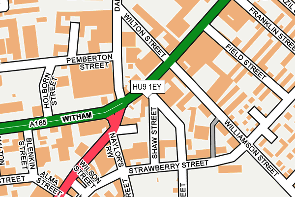 HU9 1EY map - OS OpenMap – Local (Ordnance Survey) HU9 1EY map - OS OpenMap – Local (Ordnance Survey)