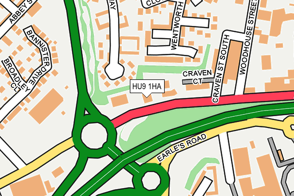 HU9 1HA map - OS OpenMap – Local (Ordnance Survey) HU9 1HA map - OS OpenMap – Local (Ordnance Survey)