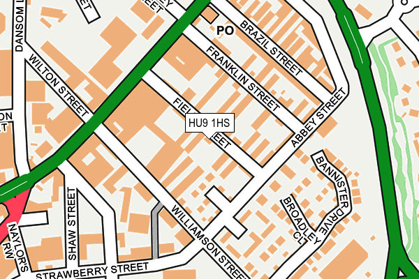 HU9 1HS map - OS OpenMap – Local (Ordnance Survey) HU9 1HS map - OS OpenMap – Local (Ordnance Survey)