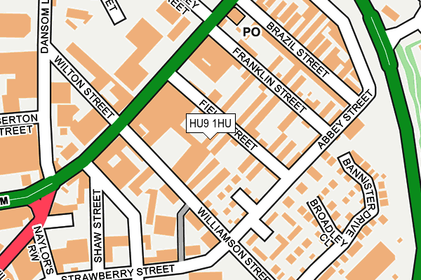 HU9 1HU map - OS OpenMap – Local (Ordnance Survey) HU9 1HU map - OS OpenMap – Local (Ordnance Survey)
