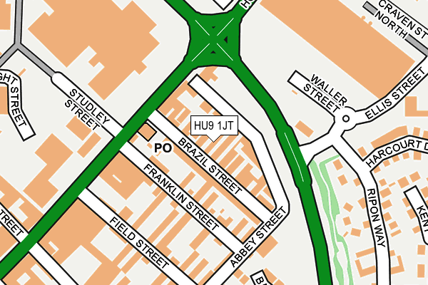 HU9 1JT map - OS OpenMap – Local (Ordnance Survey) HU9 1JT map - OS OpenMap – Local (Ordnance Survey)