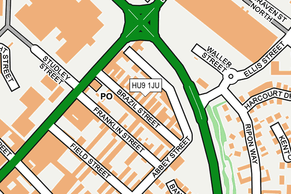 HU9 1JU map - OS OpenMap – Local (Ordnance Survey) HU9 1JU map - OS OpenMap – Local (Ordnance Survey)