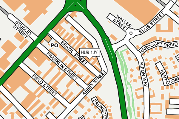 HU9 1JY map - OS OpenMap – Local (Ordnance Survey) HU9 1JY map - OS OpenMap – Local (Ordnance Survey)