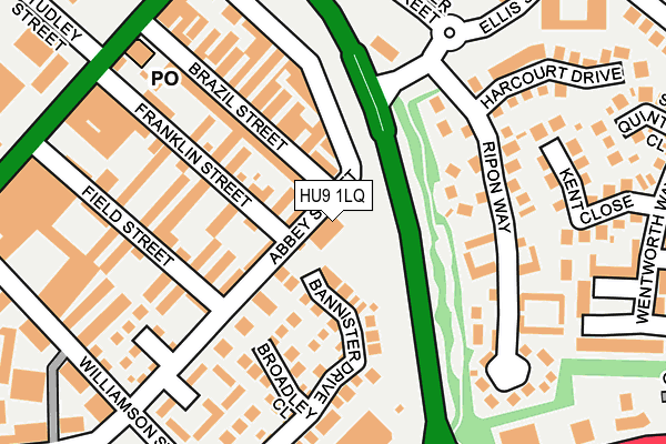 HU9 1LQ map - OS OpenMap – Local (Ordnance Survey) HU9 1LQ map - OS OpenMap – Local (Ordnance Survey)
