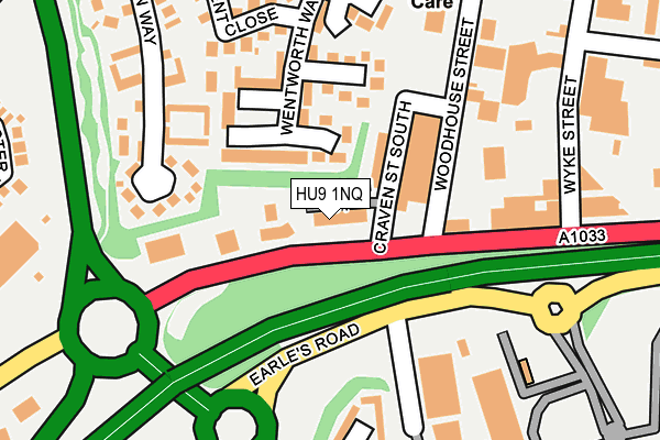 HU9 1NQ map - OS OpenMap – Local (Ordnance Survey) HU9 1NQ map - OS OpenMap – Local (Ordnance Survey)