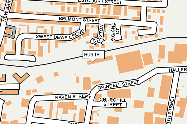 HU9 1RT map - OS OpenMap – Local (Ordnance Survey) HU9 1RT map - OS OpenMap – Local (Ordnance Survey)