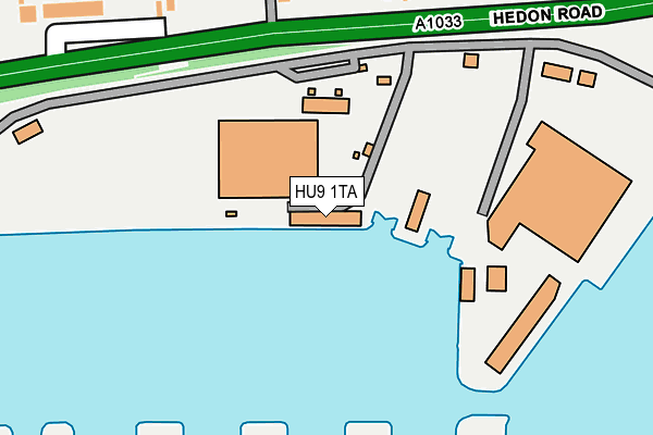 HU9 1TA map - OS OpenMap – Local (Ordnance Survey) HU9 1TA map - OS OpenMap – Local (Ordnance Survey)