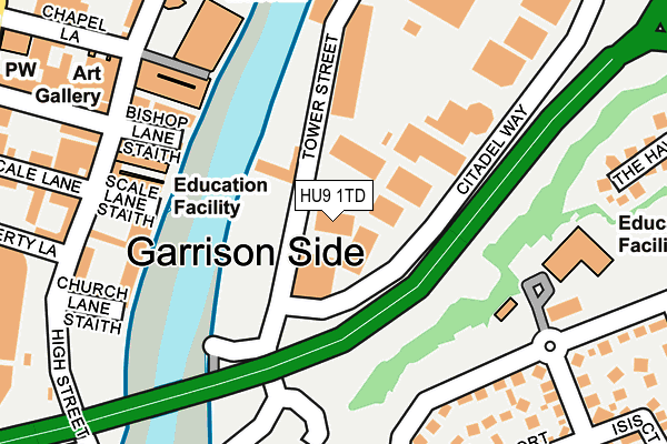 HU9 1TD map - OS OpenMap – Local (Ordnance Survey) HU9 1TD map - OS OpenMap – Local (Ordnance Survey)
