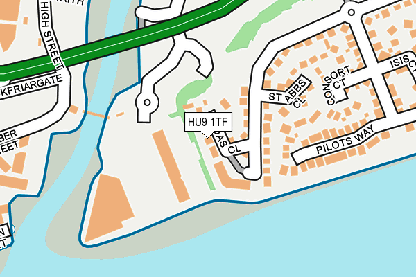 HU9 1TF map - OS OpenMap – Local (Ordnance Survey) HU9 1TF map - OS OpenMap – Local (Ordnance Survey)