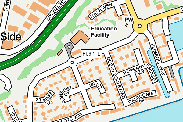 HU9 1TL map - OS OpenMap – Local (Ordnance Survey) HU9 1TL map - OS OpenMap – Local (Ordnance Survey)
