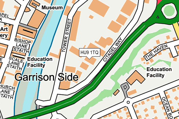 HU9 1TQ map - OS OpenMap – Local (Ordnance Survey) HU9 1TQ map - OS OpenMap – Local (Ordnance Survey)