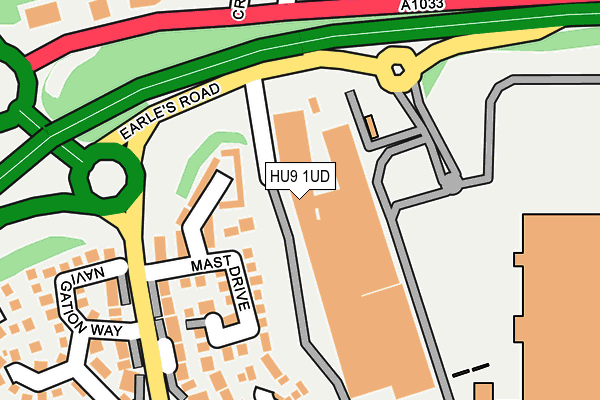 HU9 1UD map - OS OpenMap – Local (Ordnance Survey) HU9 1UD map - OS OpenMap – Local (Ordnance Survey)
