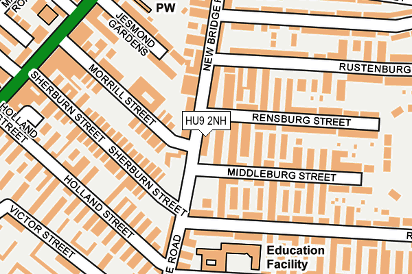 HU9 2NH map - OS OpenMap – Local (Ordnance Survey) HU9 2NH map - OS OpenMap – Local (Ordnance Survey)
