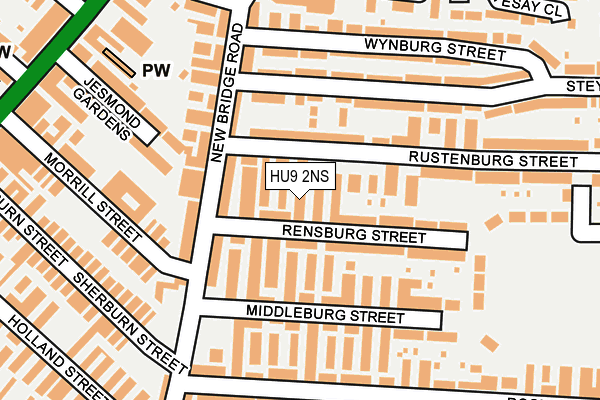 HU9 2NS map - OS OpenMap – Local (Ordnance Survey) HU9 2NS map - OS OpenMap – Local (Ordnance Survey)
