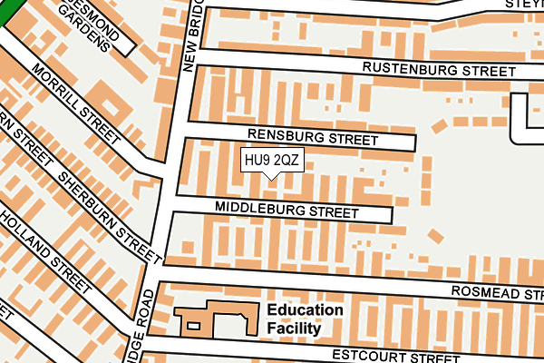 HU9 2QZ map - OS OpenMap – Local (Ordnance Survey) HU9 2QZ map - OS OpenMap – Local (Ordnance Survey)