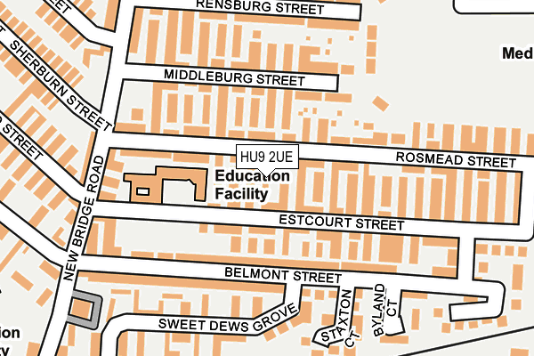 HU9 2UE map - OS OpenMap – Local (Ordnance Survey) HU9 2UE map - OS OpenMap – Local (Ordnance Survey)