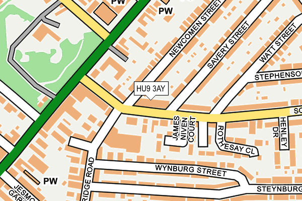 HU9 3AY map - OS OpenMap – Local (Ordnance Survey) HU9 3AY map - OS OpenMap – Local (Ordnance Survey)