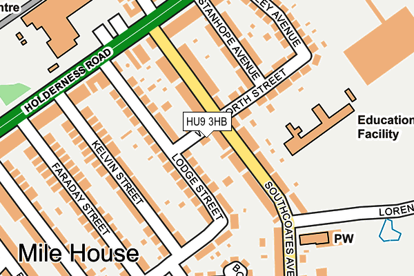 HU9 3HB map - OS OpenMap – Local (Ordnance Survey) HU9 3HB map - OS OpenMap – Local (Ordnance Survey)
