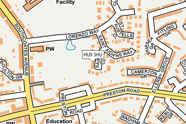 HU9 3HU map - OS OpenMap – Local (Ordnance Survey) HU9 3HU map - OS OpenMap – Local (Ordnance Survey)