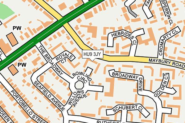 HU9 3JY map - OS OpenMap – Local (Ordnance Survey) HU9 3JY map - OS OpenMap – Local (Ordnance Survey)
