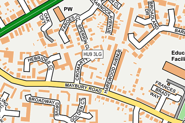HU9 3LG map - OS OpenMap – Local (Ordnance Survey) HU9 3LG map - OS OpenMap – Local (Ordnance Survey)