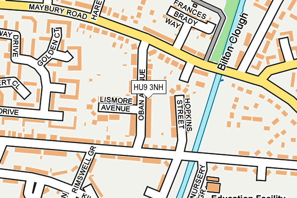 HU9 3NH map - OS OpenMap – Local (Ordnance Survey) HU9 3NH map - OS OpenMap – Local (Ordnance Survey)
