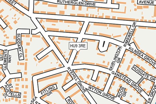 HU9 3RE map - OS OpenMap – Local (Ordnance Survey) HU9 3RE map - OS OpenMap – Local (Ordnance Survey)