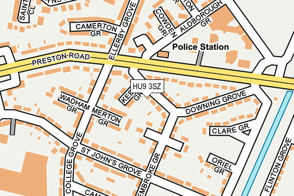 HU9 3SZ map - OS OpenMap – Local (Ordnance Survey) HU9 3SZ map - OS OpenMap – Local (Ordnance Survey)