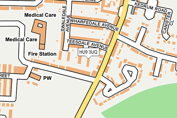 HU9 3UQ map - OS OpenMap – Local (Ordnance Survey)