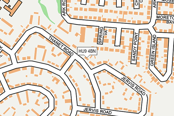 HU9 4BN map - OS OpenMap – Local (Ordnance Survey) HU9 4BN map - OS OpenMap – Local (Ordnance Survey)