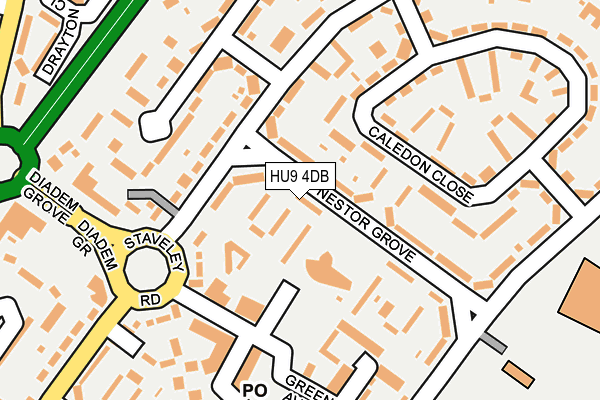 HU9 4DB map - OS OpenMap – Local (Ordnance Survey) HU9 4DB map - OS OpenMap – Local (Ordnance Survey)
