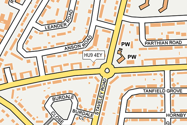 HU9 4EY map - OS OpenMap – Local (Ordnance Survey) HU9 4EY map - OS OpenMap – Local (Ordnance Survey)