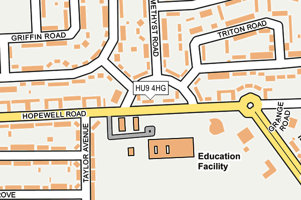 HU9 4HG map - OS OpenMap – Local (Ordnance Survey) HU9 4HG map - OS OpenMap – Local (Ordnance Survey)