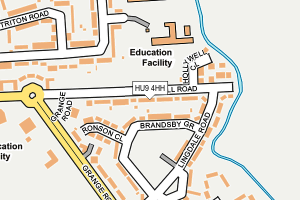 HU9 4HH map - OS OpenMap – Local (Ordnance Survey)