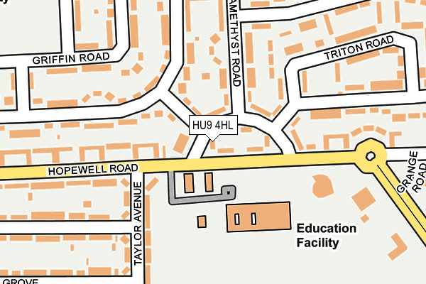 HU9 4HL map - OS OpenMap – Local (Ordnance Survey)