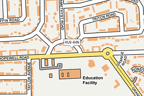HU9 4HN map - OS OpenMap – Local (Ordnance Survey)