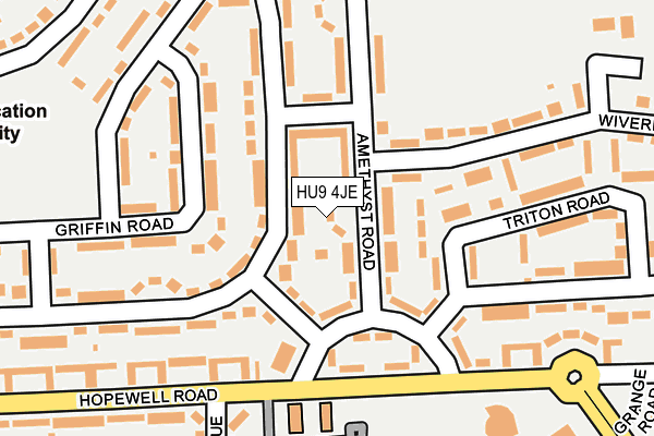 HU9 4JE map - OS OpenMap – Local (Ordnance Survey) HU9 4JE map - OS OpenMap – Local (Ordnance Survey)