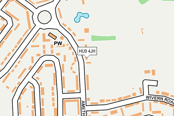 HU9 4JH map - OS OpenMap – Local (Ordnance Survey)