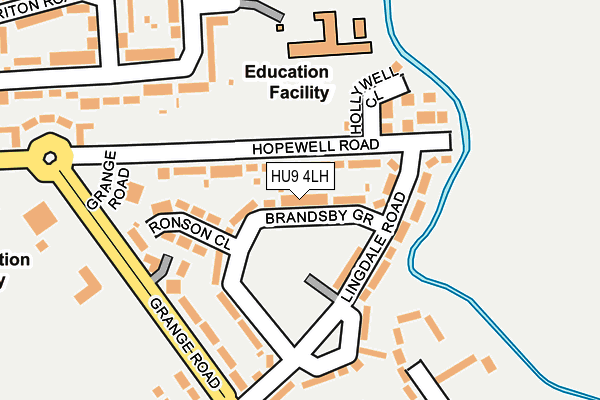 HU9 4LH map - OS OpenMap – Local (Ordnance Survey) HU9 4LH map - OS OpenMap – Local (Ordnance Survey)