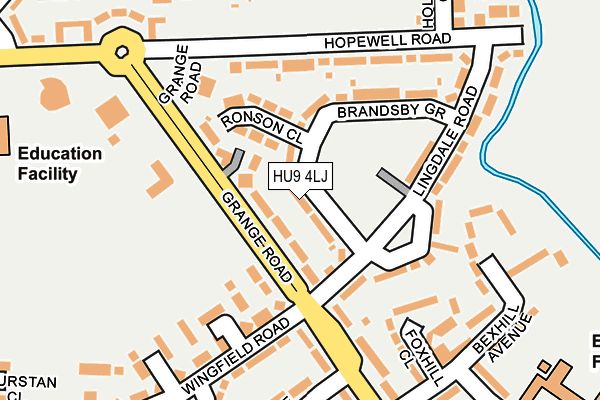 HU9 4LJ map - OS OpenMap – Local (Ordnance Survey) HU9 4LJ map - OS OpenMap – Local (Ordnance Survey)