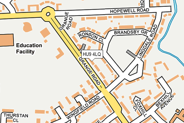 HU9 4LQ map - OS OpenMap – Local (Ordnance Survey)
