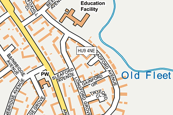 HU9 4NE map - OS OpenMap – Local (Ordnance Survey) HU9 4NE map - OS OpenMap – Local (Ordnance Survey)