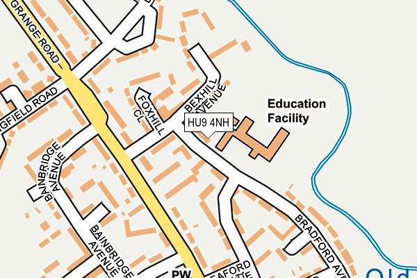 HU9 4NH map - OS OpenMap – Local (Ordnance Survey)