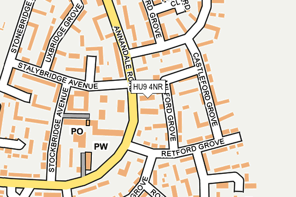 HU9 4NR map - OS OpenMap – Local (Ordnance Survey) HU9 4NR map - OS OpenMap – Local (Ordnance Survey)