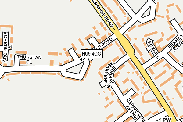HU9 4QG map - OS OpenMap – Local (Ordnance Survey) HU9 4QG map - OS OpenMap – Local (Ordnance Survey)